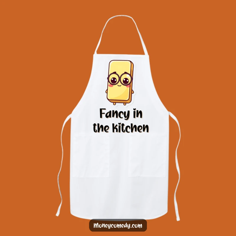 Funny Kawaii Gold Bar Apron: Monocle Chef's Kitchen Luxury Gift