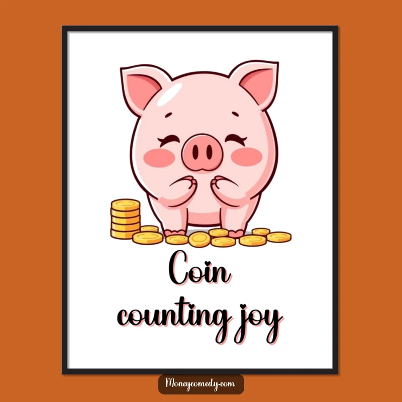 Funny Piggy Bank Digital Art Print: Instant Financial Decor, Hilarious Wall Art, Perfect Gift