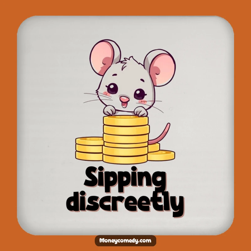 Funny Shy Mouse Drink Coasters: Set of Peeking Savers, Hilarious Table Protection, Perfect Gift