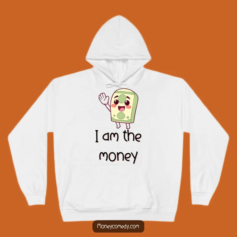 Cozy Funny Kawaii Dollar Bill Hoodie: Waving Comfort Money Gift