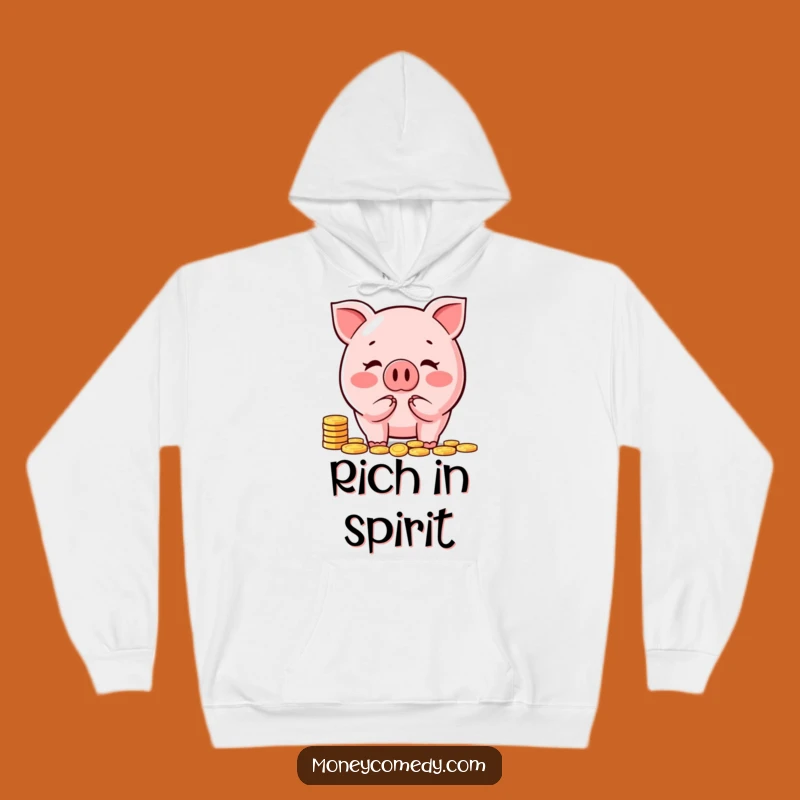 Funny Piggy Bank Hoodie: Cozy Money Counting Character, Ideal Humorous Gift