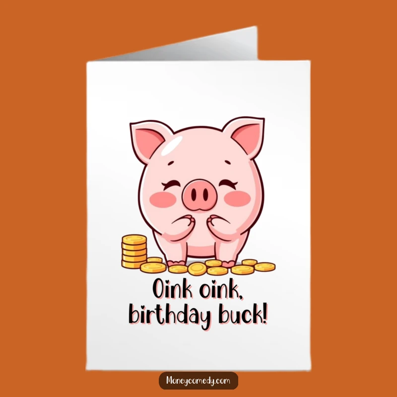 Free Printable Piggy Bank Birthday Card: Happy Saver Funny Downloadable Gift for Finance Fanatics