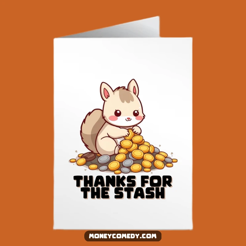 Free Printable Squirrel Thank You Card: Cute Saver Funny Downloadable Note for Gratitude