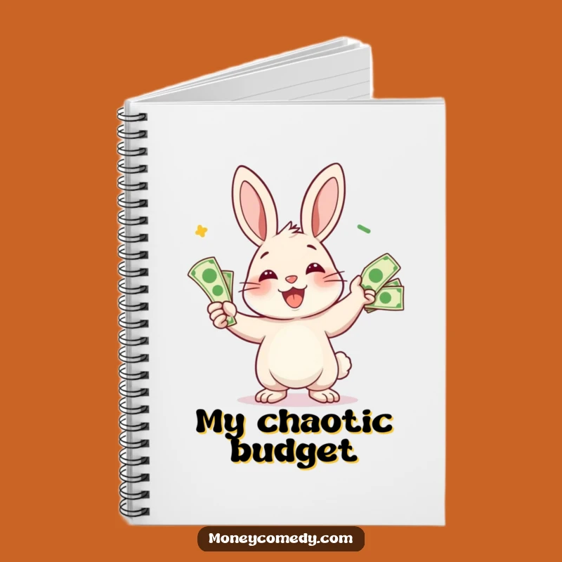 Funny Rabbit Notebook: Smiling Money Juggler, Hilarious Stationery, Perfect Gift
